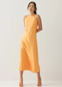 Jorelle Satin A-line Midaxi Dress