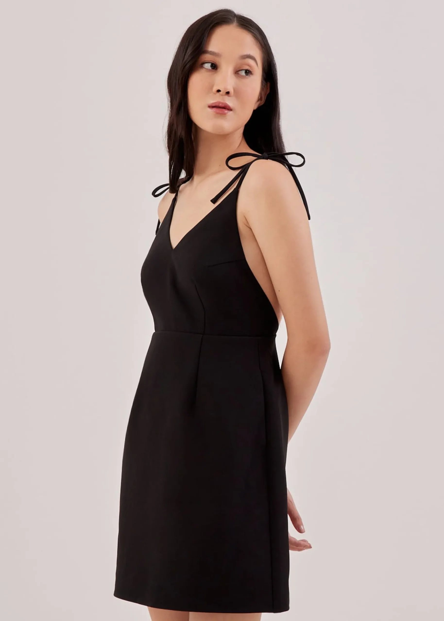 Jovene Padded Low Back Mini Dress