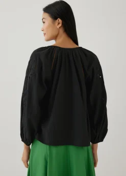 Kaisley Openwork Embroidered Blouse