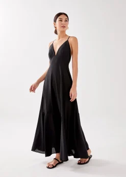 Kaleni Padded Plunge Maxi Dress