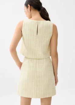 Kaori Elastic Tweed Mini Skirt