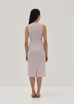 Kathlyn Twist Front Column Midi Dress