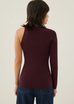 Kaylee Fitted Asymmetric Knit Top