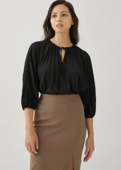 Keaton Pleat Poet Blouse