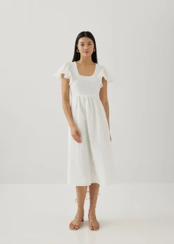 Keira Textured Fit & Flare Midi Dress
