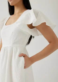 Keira Textured Fit & Flare Midi Dress