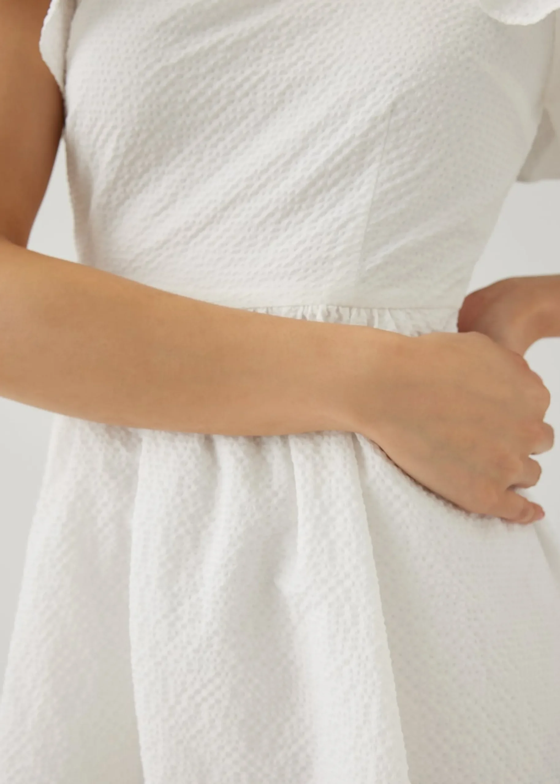 Keira Textured Fit & Flare Midi Dress