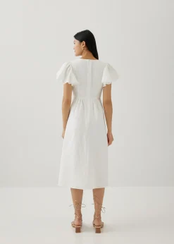 Keira Textured Fit & Flare Midi Dress