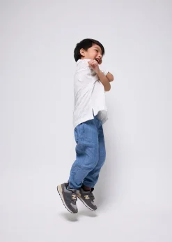 Kids' Broderie Relaxed Collared Shirt