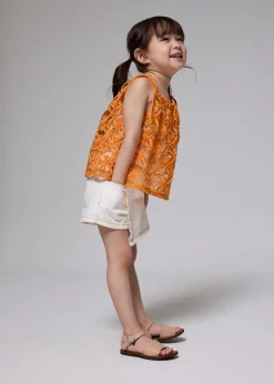 Kids' Lace Trapeze Tie Shoulder Top
