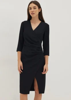 Kindra Wrap Front Bodycon Dress