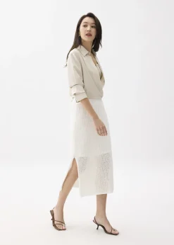 Knit Column Midi Skirt