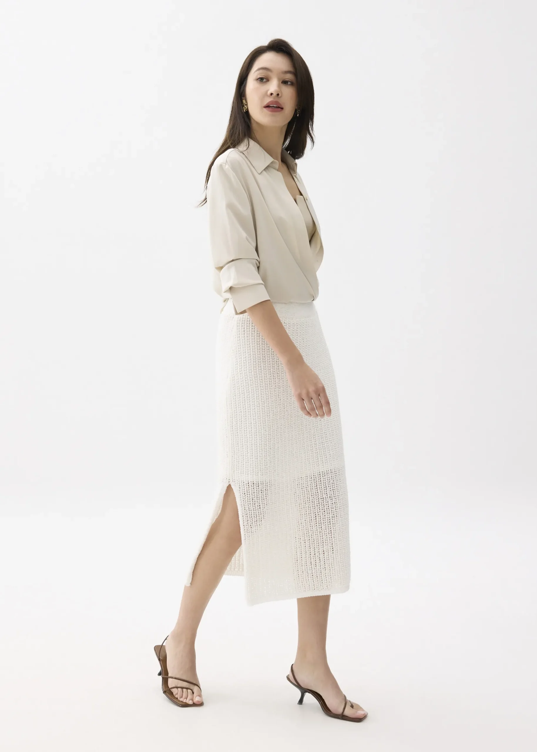 Knit Column Midi Skirt