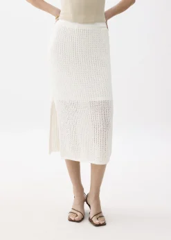 Knit Column Midi Skirt