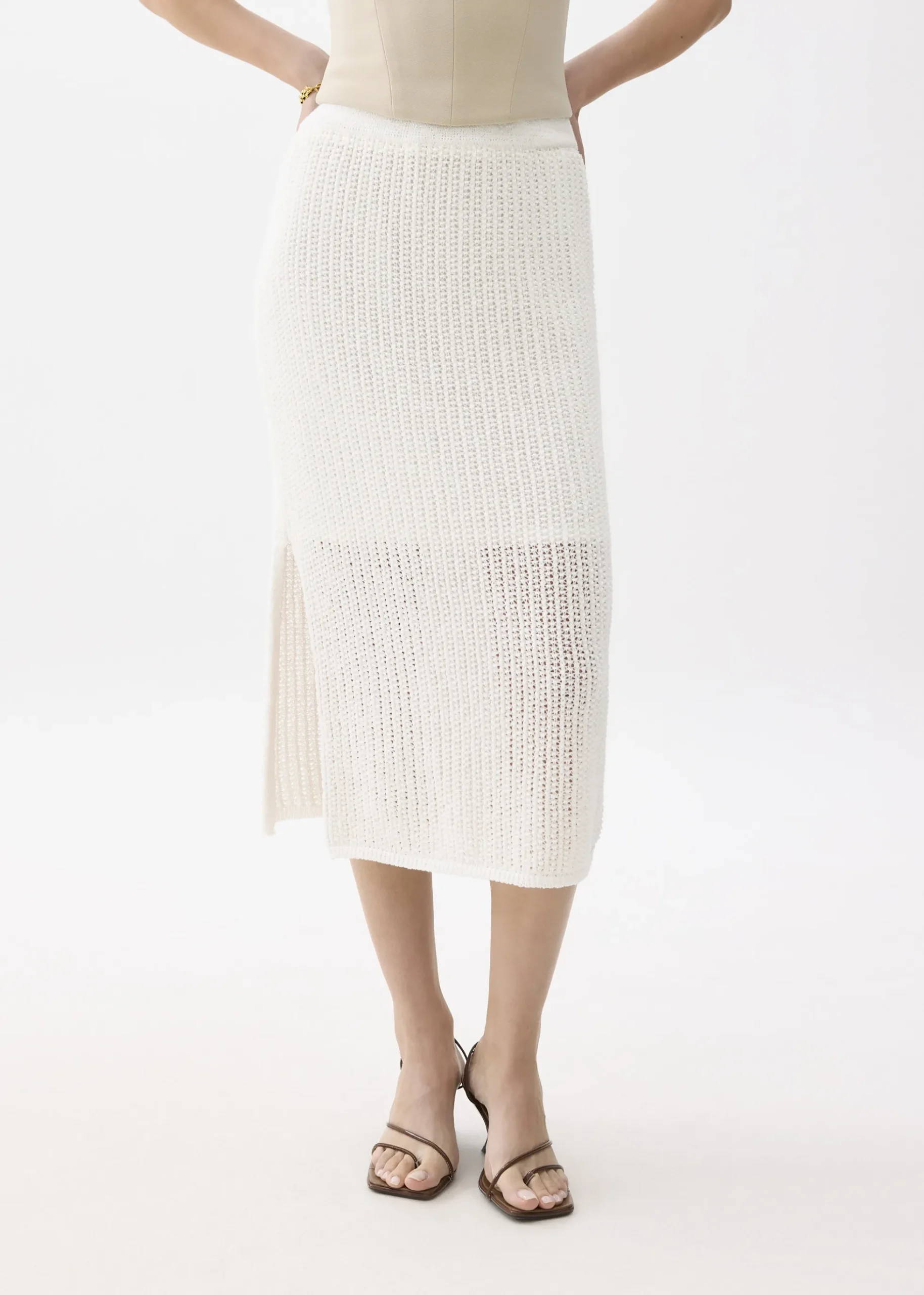 Knit Column Midi Skirt