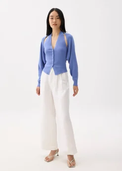 Knit Fitted Halter Neck Top