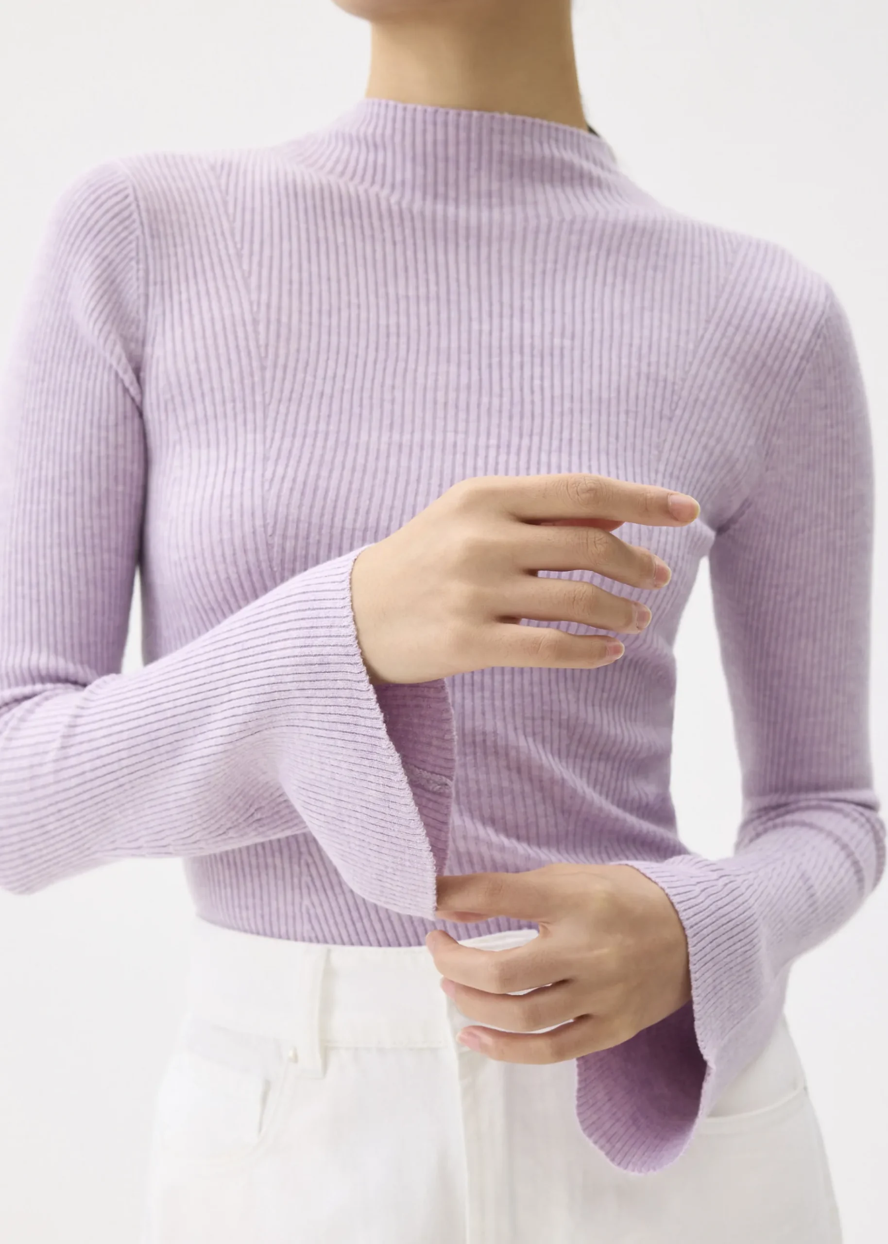 Knit Fitted High Neck Top
