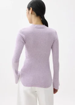 Knit Fitted High Neck Top