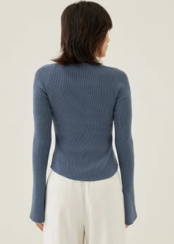 Knit Fitted Sweetheart Top