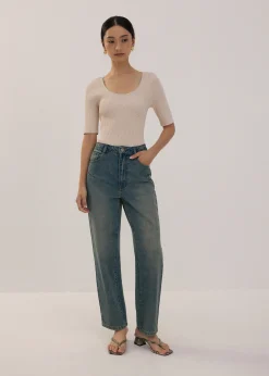 Knit Scoop Neck Top