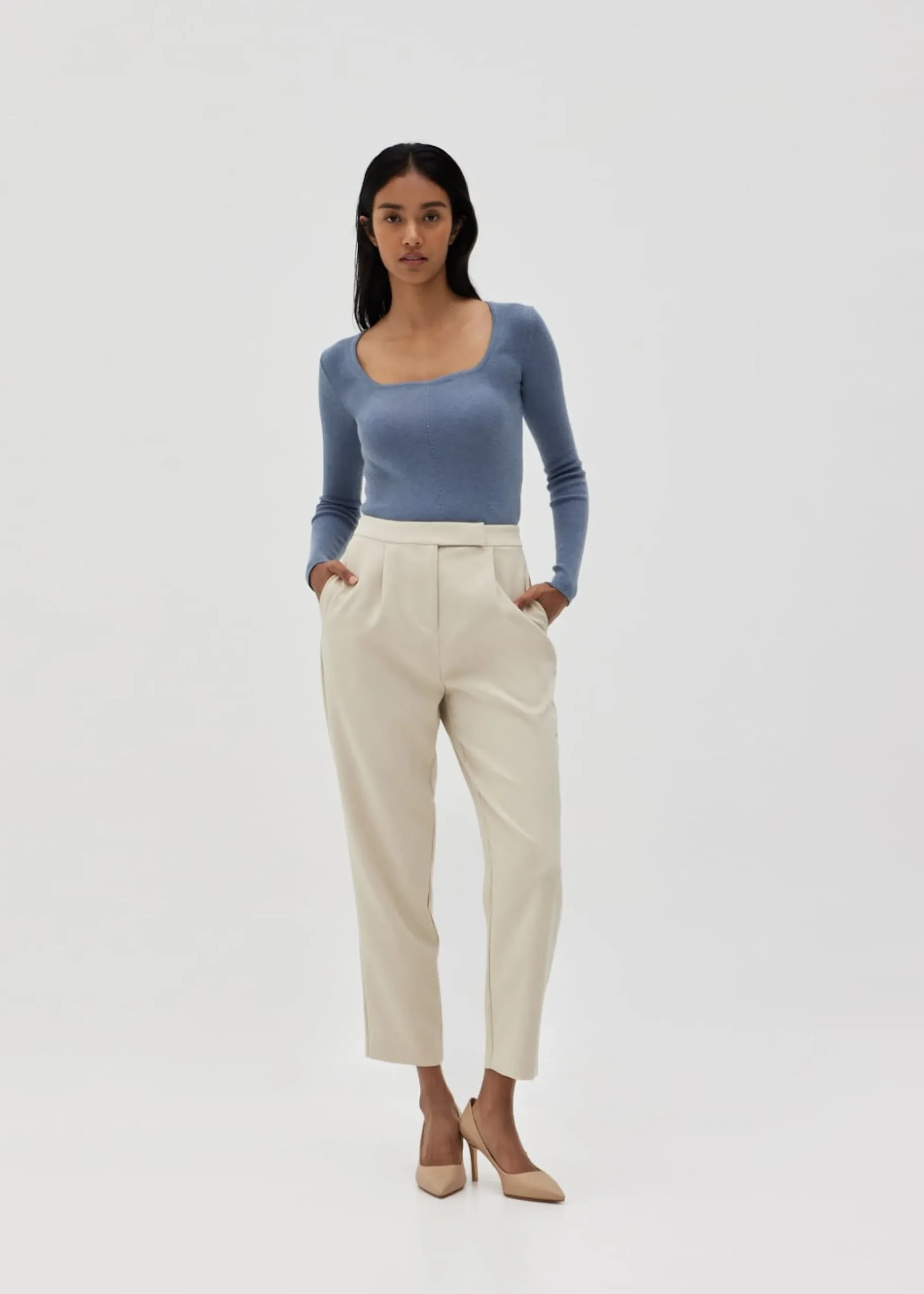 Knit Sweetheart Fitted Top