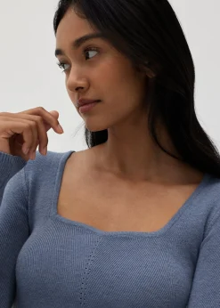 Knit Sweetheart Fitted Top