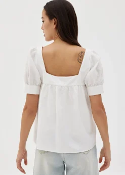 Kollyn Babydoll Puff Sleeve Top
