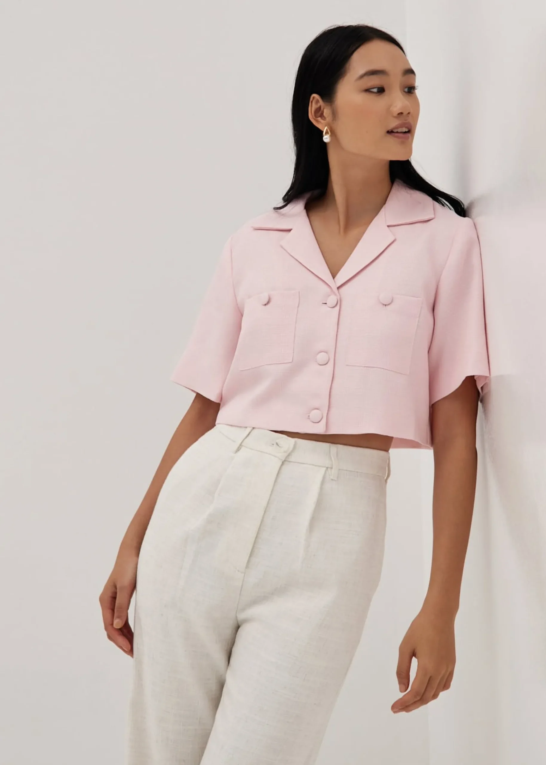 Krecia Tweed Tailored Collared Outer