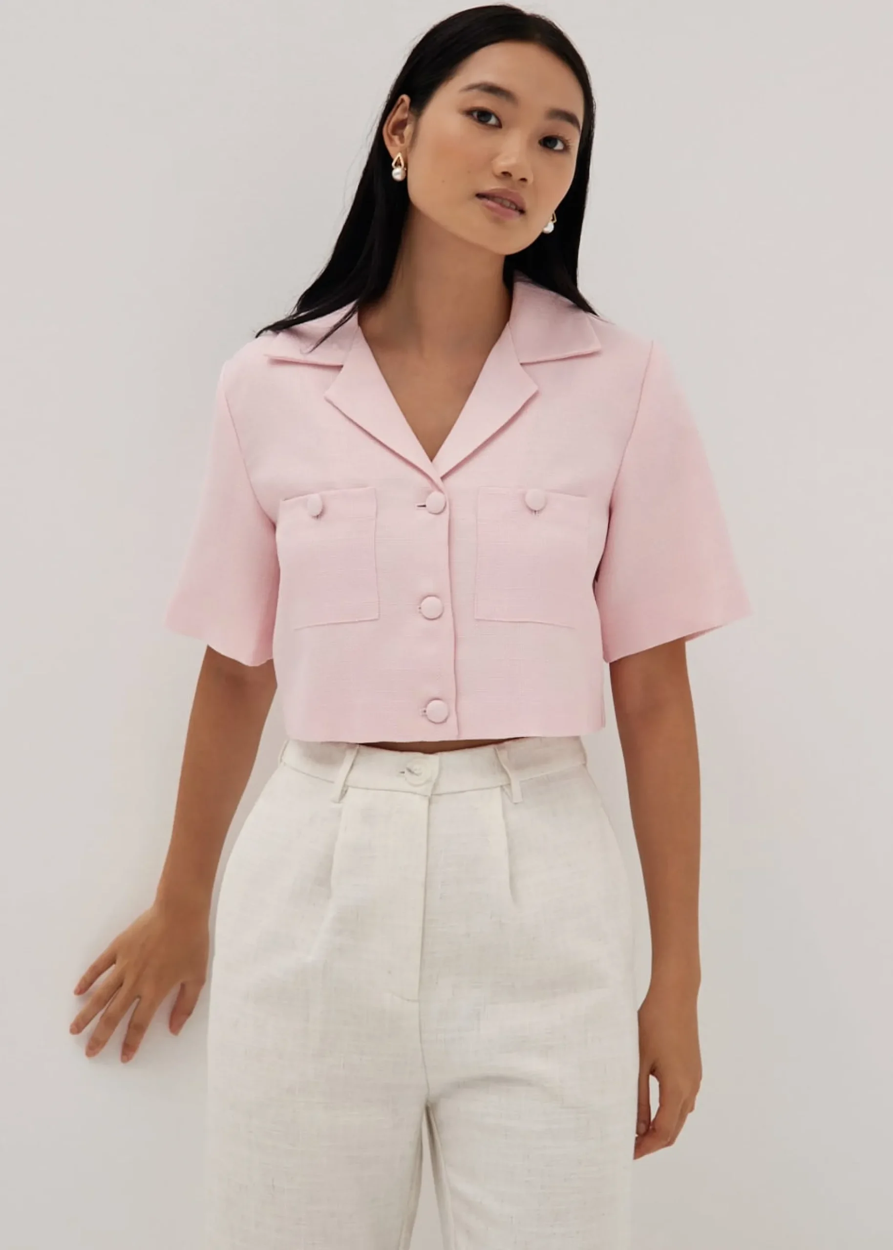 Krecia Tweed Tailored Collared Outer