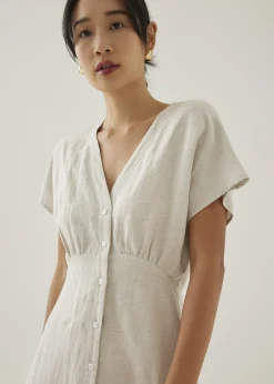 Kryza Linen A-line Midi Dress