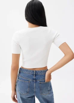 Kyle Knit Round Neck Crop Top