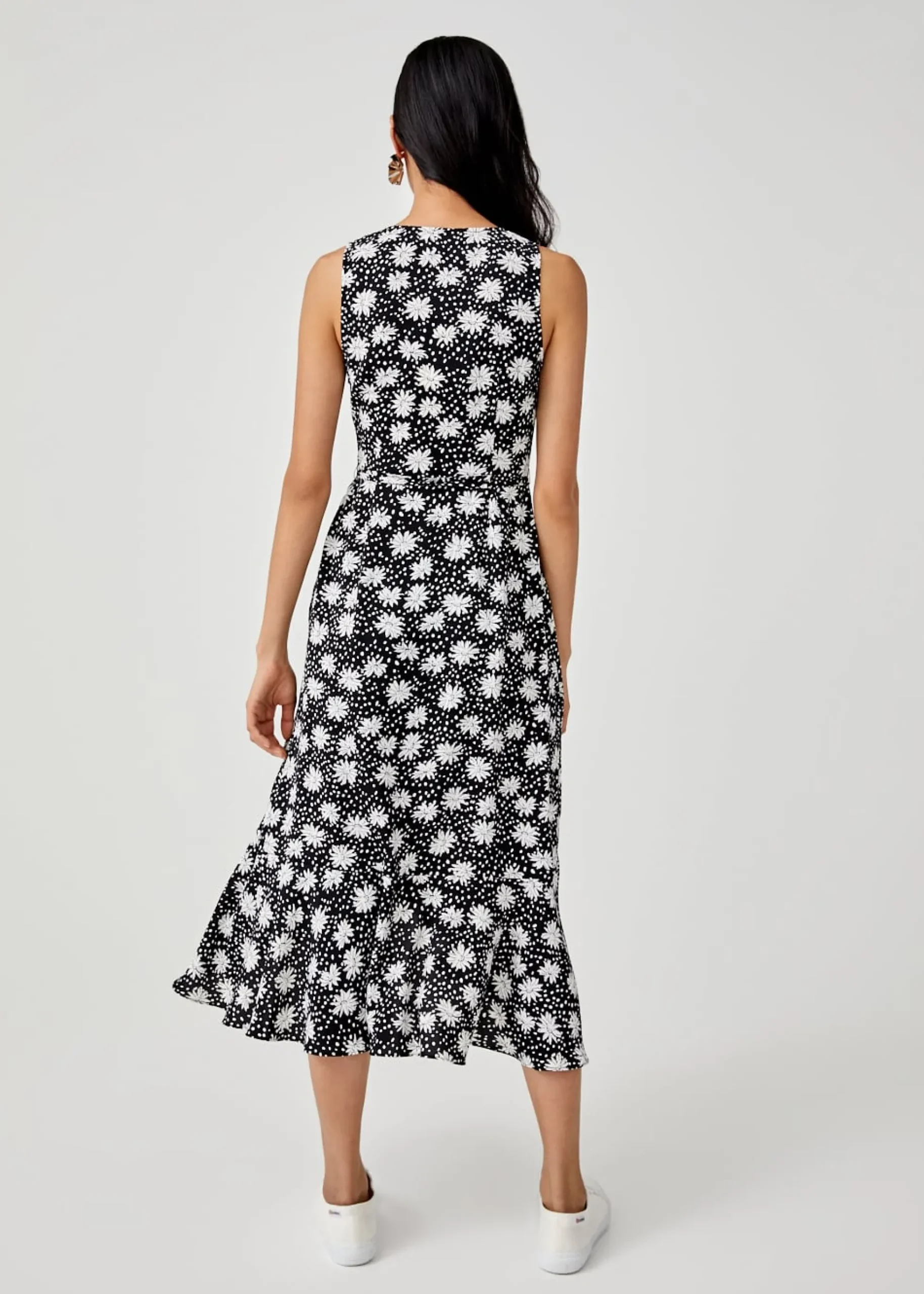 Kylie Ruffle Hem Wrap Dress