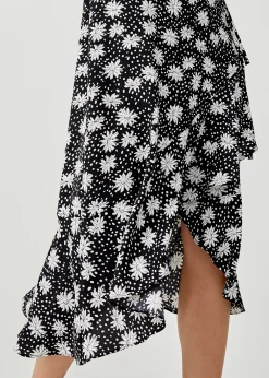 Kylie Ruffle Hem Wrap Dress