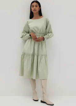 Kyline Tiered Ruched Midi Dress