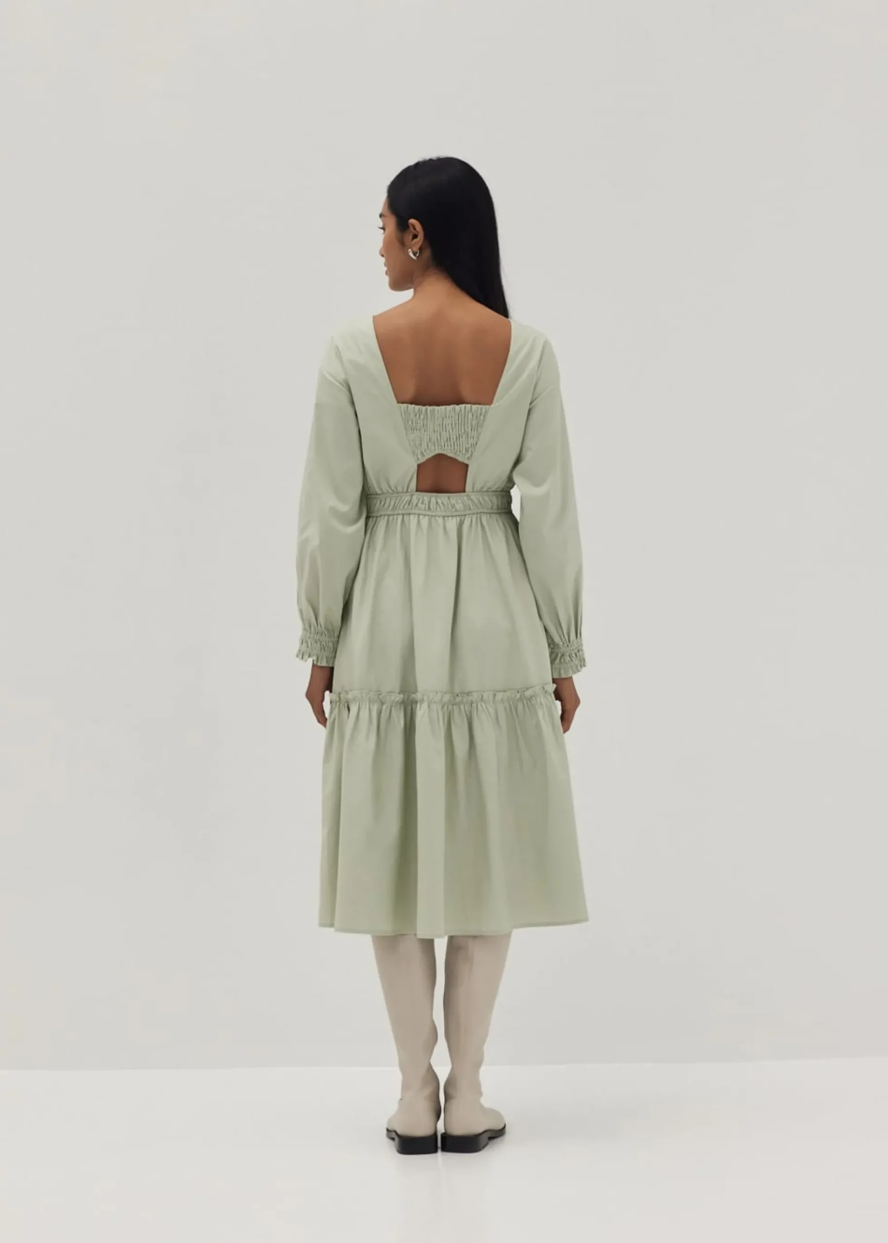 Kyline Tiered Ruched Midi Dress