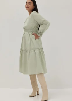 Kyline Tiered Ruched Midi Dress