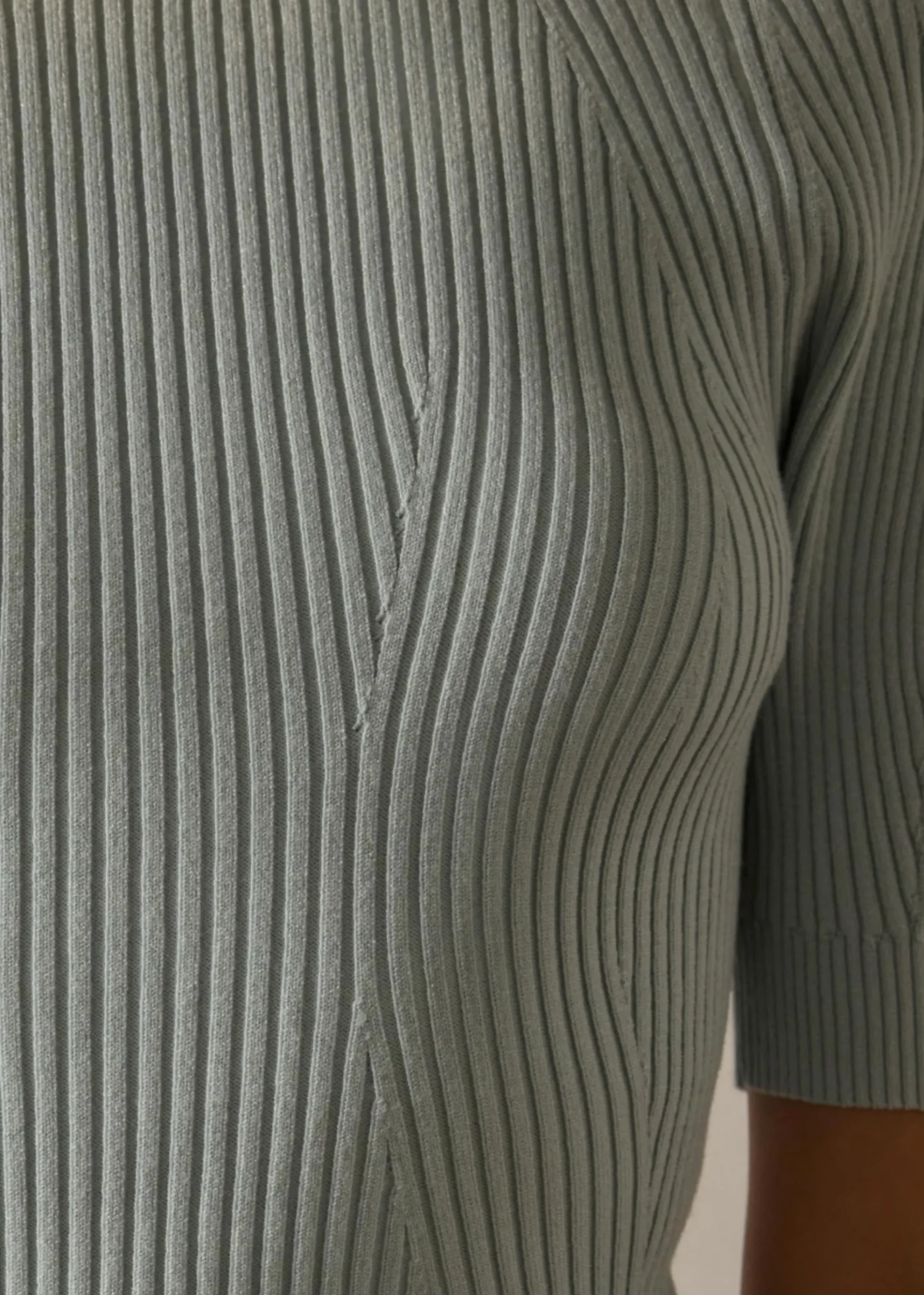 Kyo Ribbed Knit Fitted Top