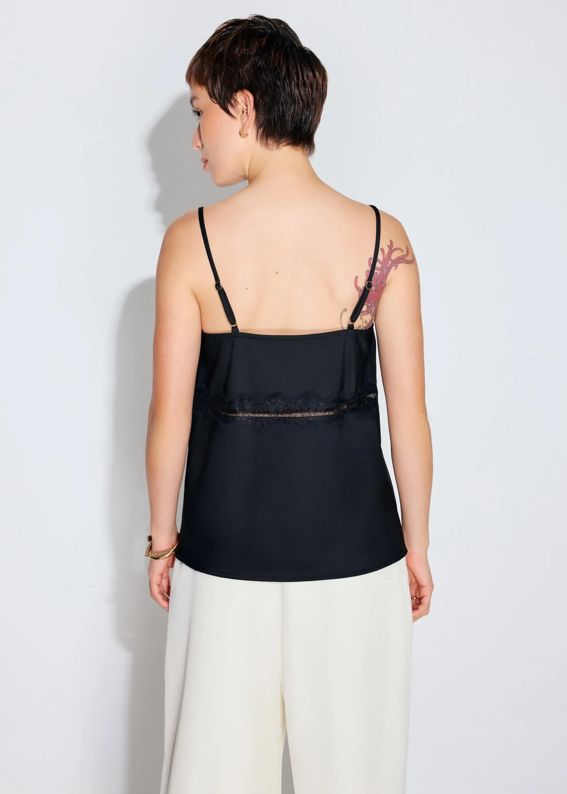 Lace Cut Out Camisole Top