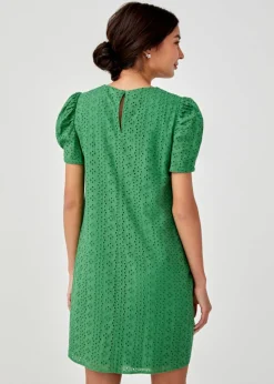 Lachelle Maternity Broderie Anglaise Puff Sleeve Dress