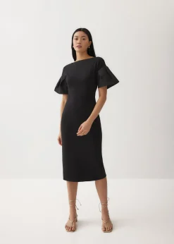Lalaine Contrast Fabric Dress