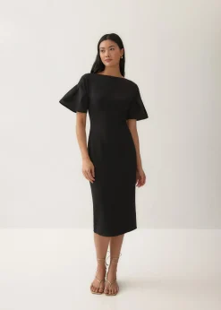 Lalaine Contrast Fabric Dress