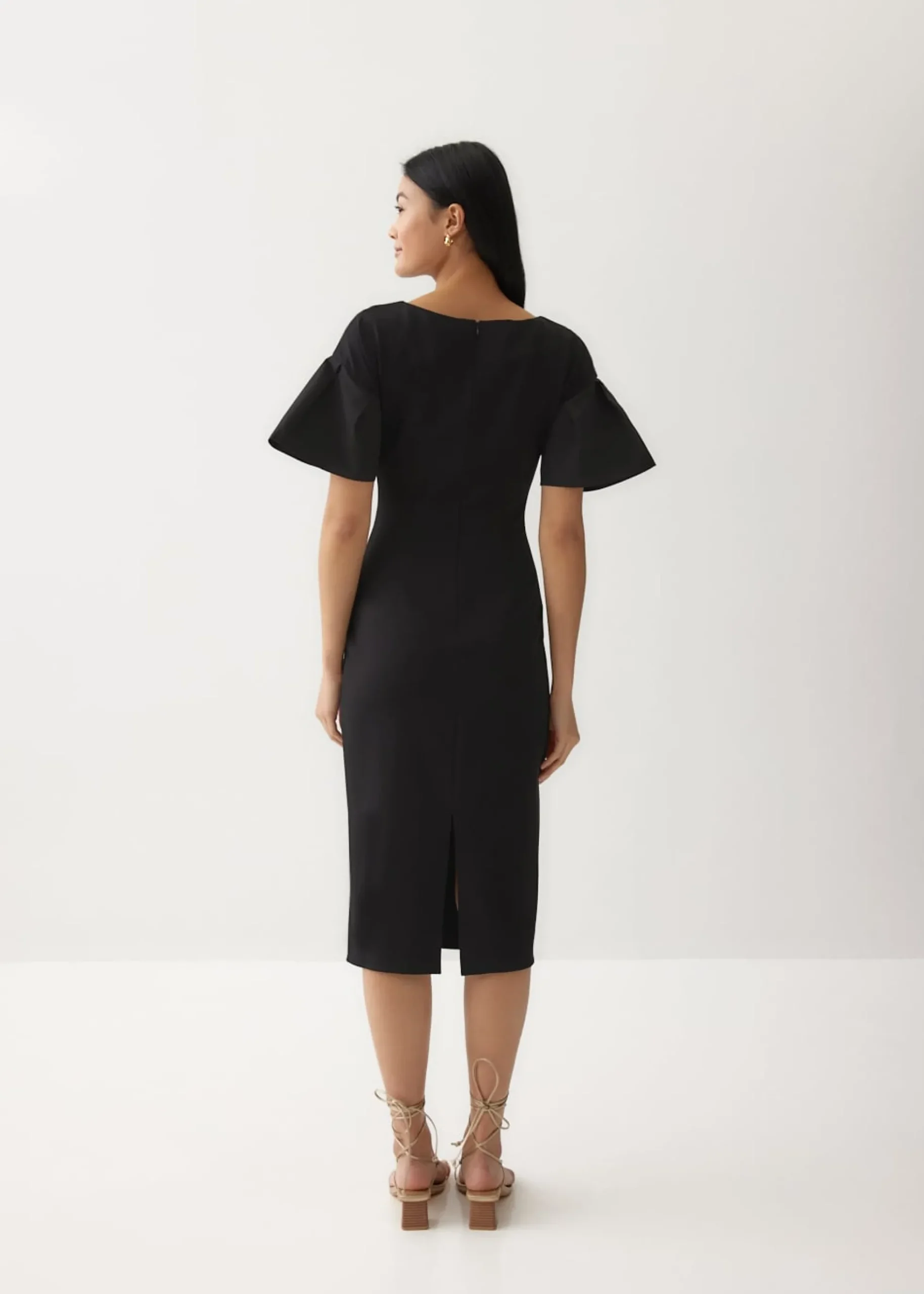 Lalaine Contrast Fabric Dress