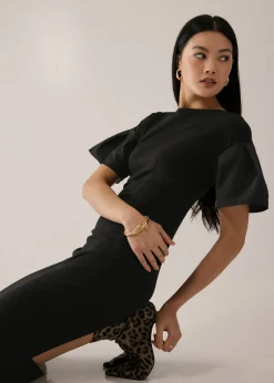 Lalaine Contrast Fabric Dress