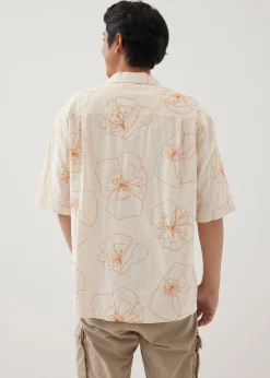 Lance Unisex Embroidered Collared Shirt in Rekindled Blooms