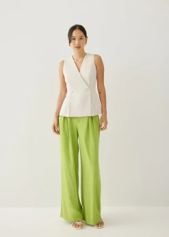 Lassie V-neck Peplum Wrap Top