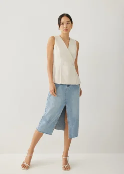 Lassie V-neck Peplum Wrap Top