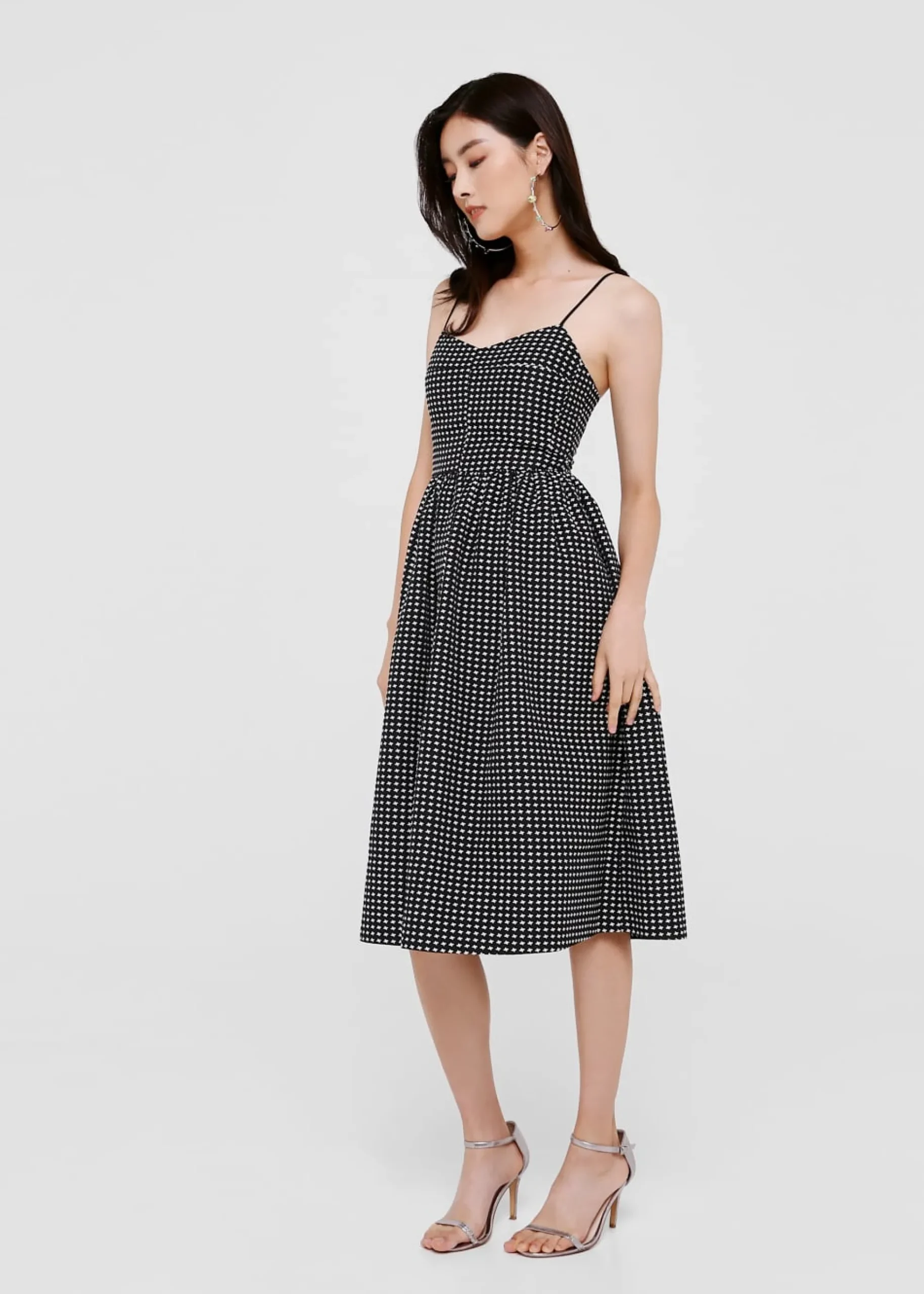Lauryn Jacquard Midi Camisole Dress