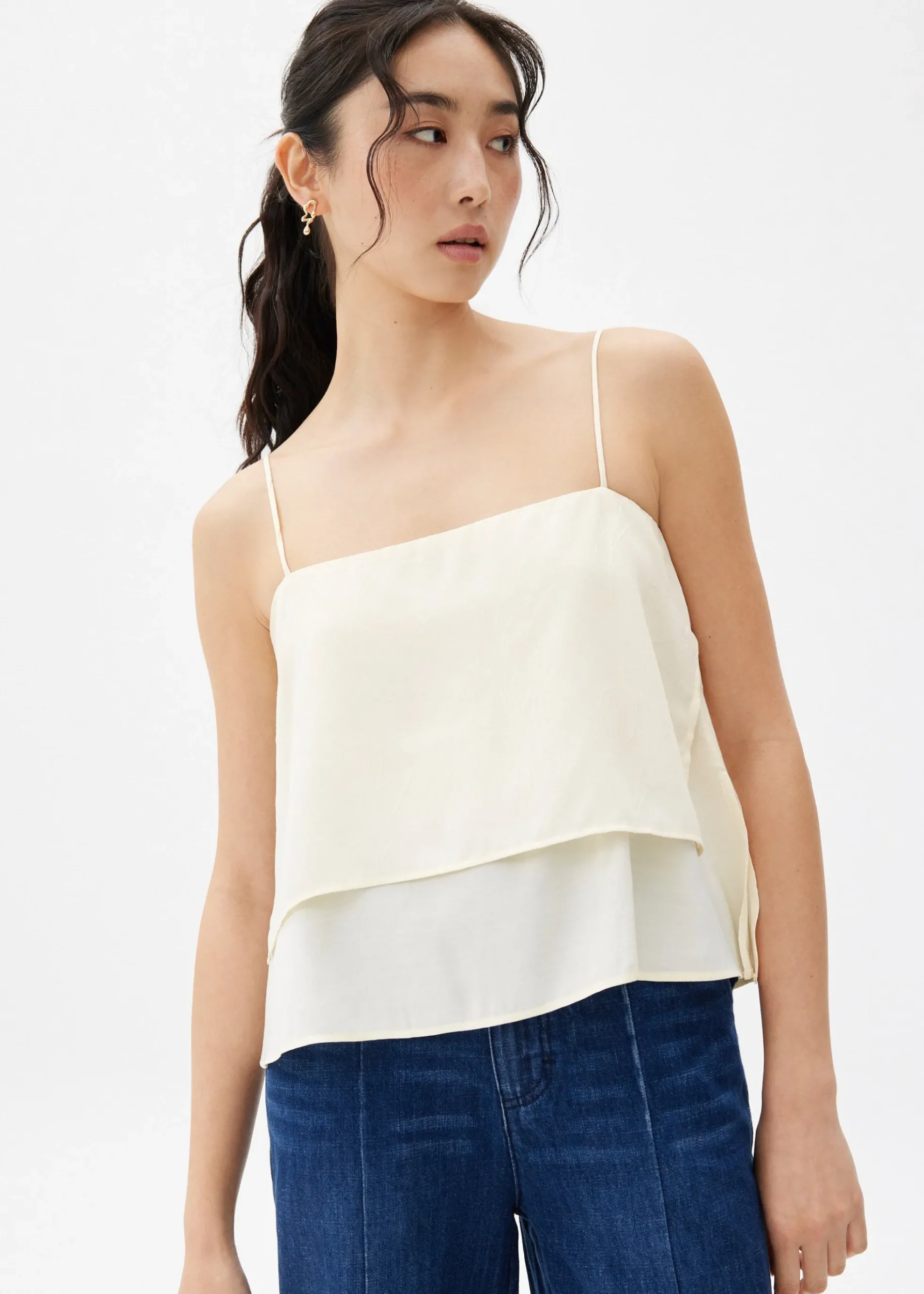 Layered Satin Camisole Top