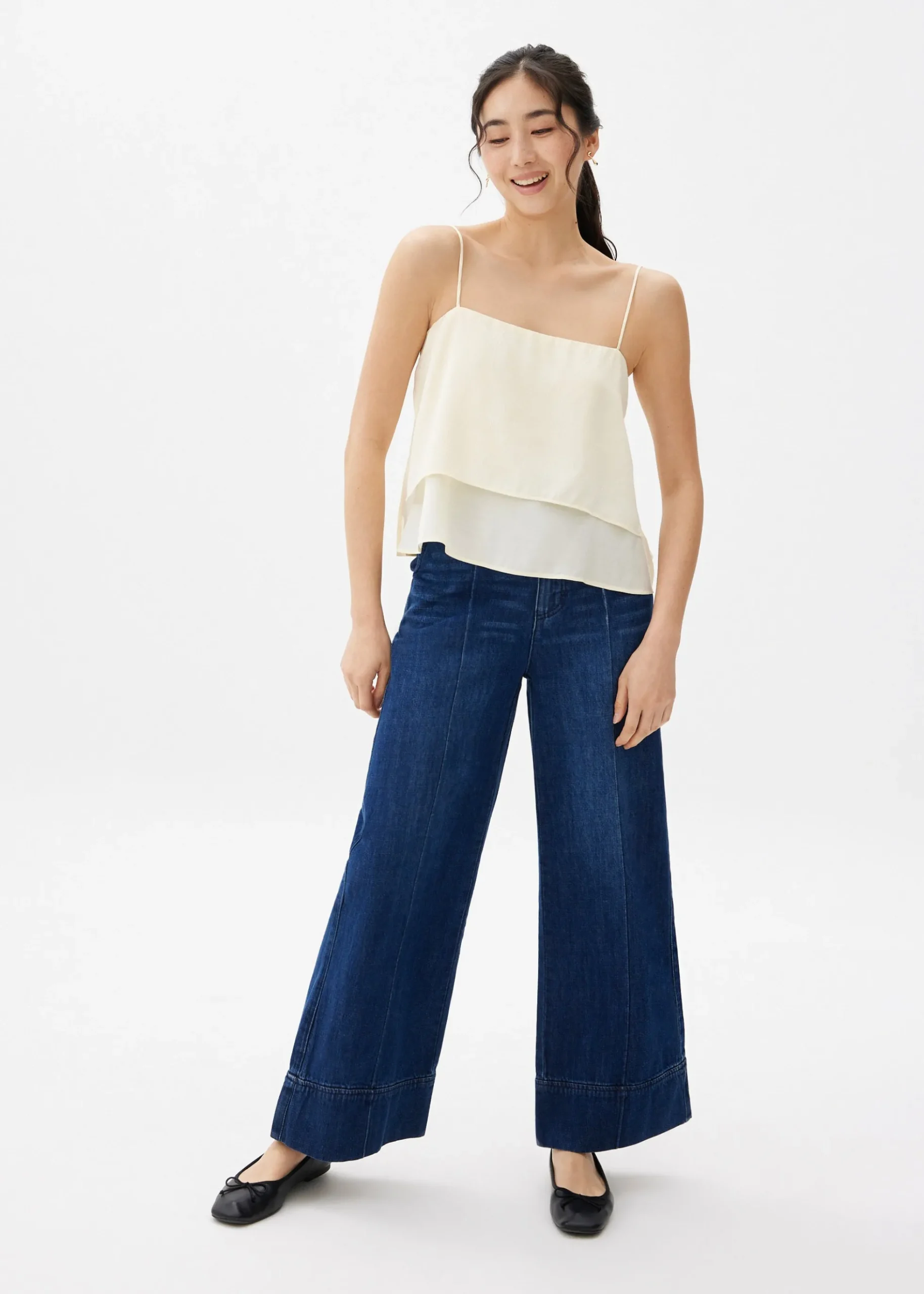 Layered Satin Camisole Top