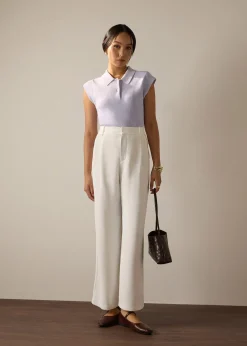 Leggy™ Alma Elastic Crepe High Waist Straight Leg Pants